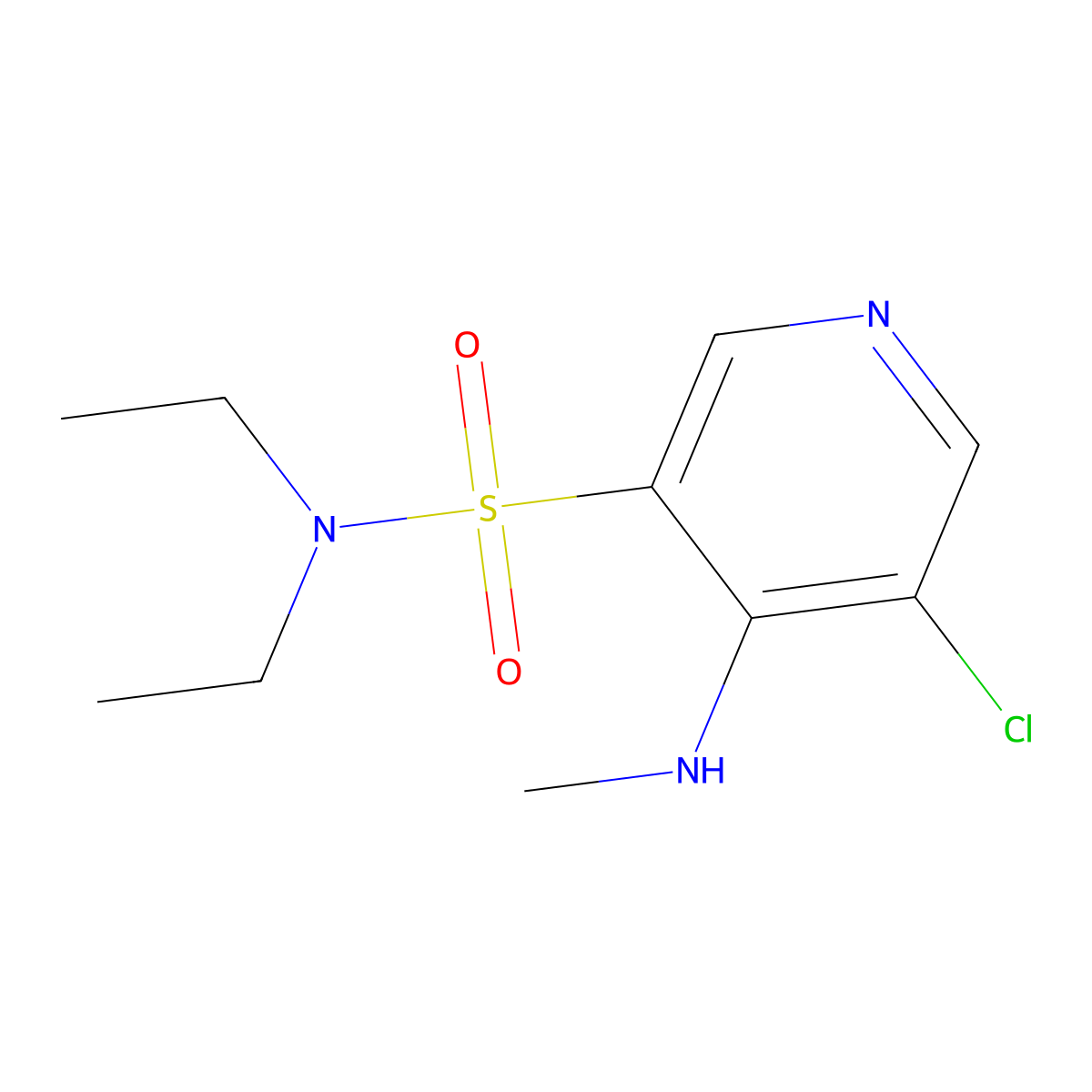 5-Chloro-N,N-diethyl-4-(methylamino)pyridine-3-sulfonamide molecular structure, CAS 1352515-26-4