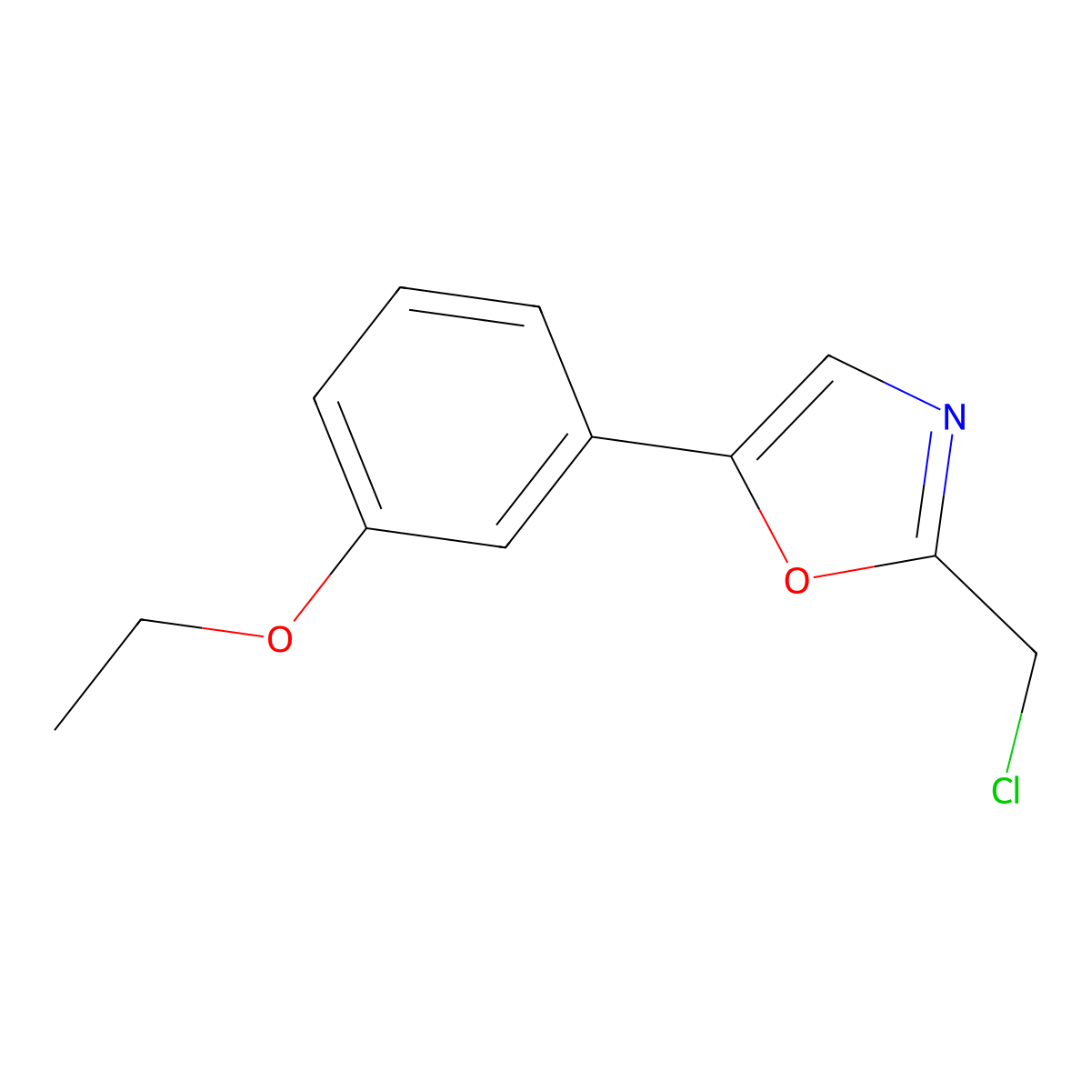 2-(Chloromethyl)-5-(3-ethoxyphenyl)-1,3-oxazole molecular structure, CAS 1352515-35-5