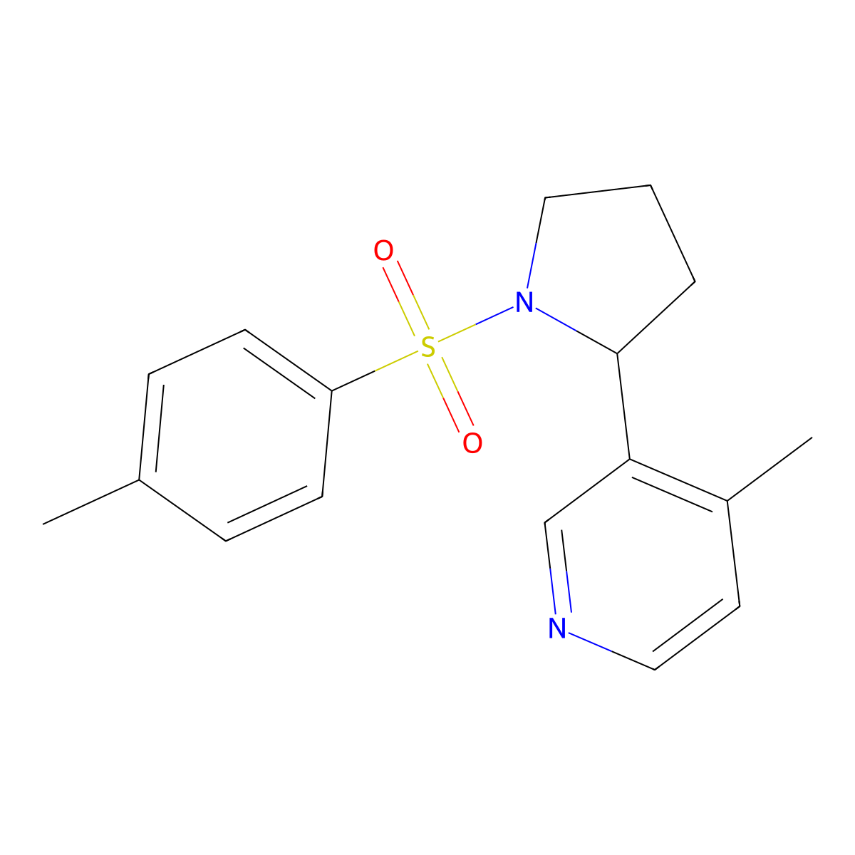4-Methyl-3-(1-tosylpyrrolidin-2-yl)pyridine molecular structure, CAS 1352516-19-8