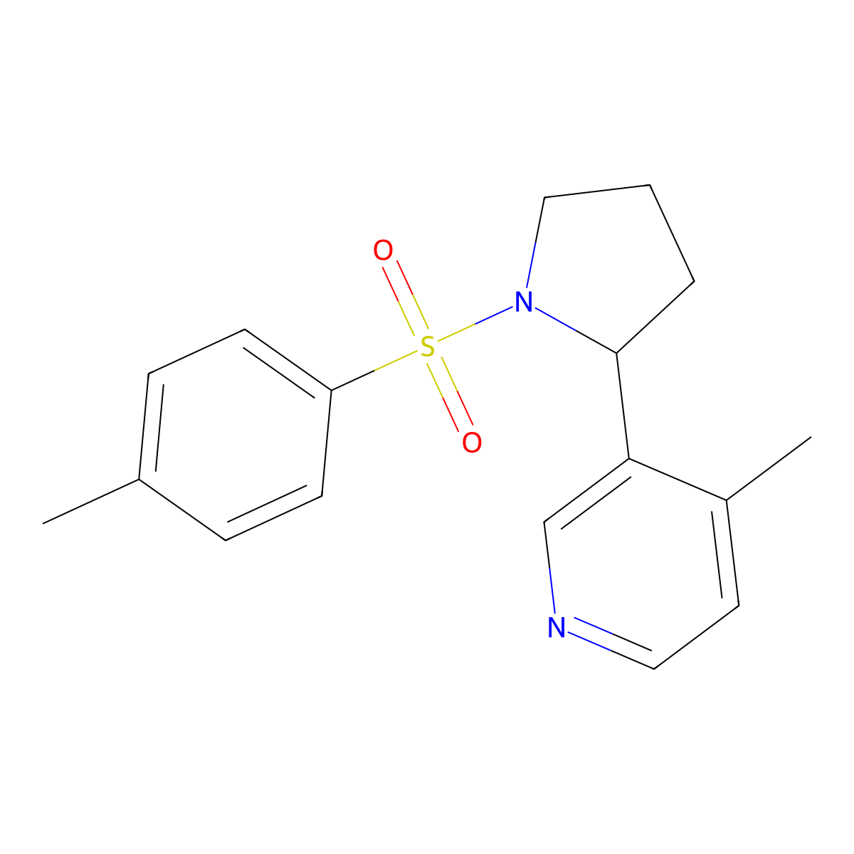 4-Methyl-3-(1-tosylpyrrolidin-2-yl)pyridine molecular structure, CAS 1352516-19-8