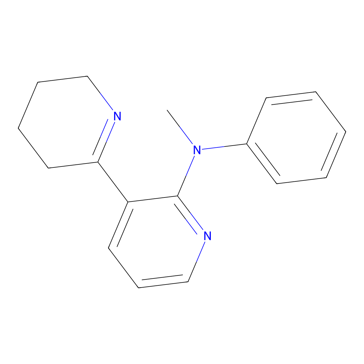 N-Methyl-N-phenyl-3,4,5,6-tetrahydro-[2,3'-bipyridin]-2'-amine molecular structure, CAS 1352517-19-1