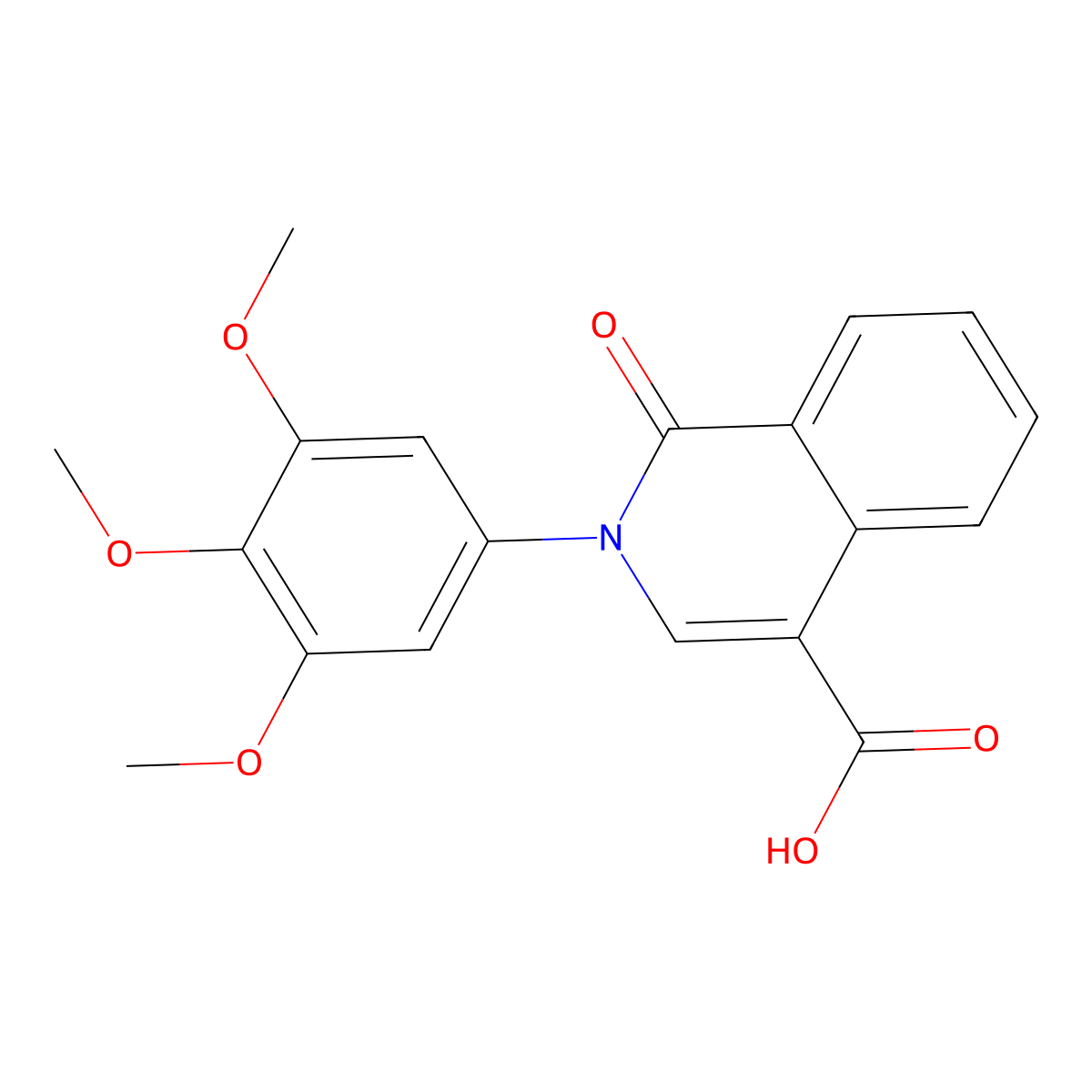 1-Oxo-2-(3,4,5-trimethoxyphenyl)-1,2-dihydroisoquinoline-4-carboxylic acid molecular structure, CAS 1352517-20-4