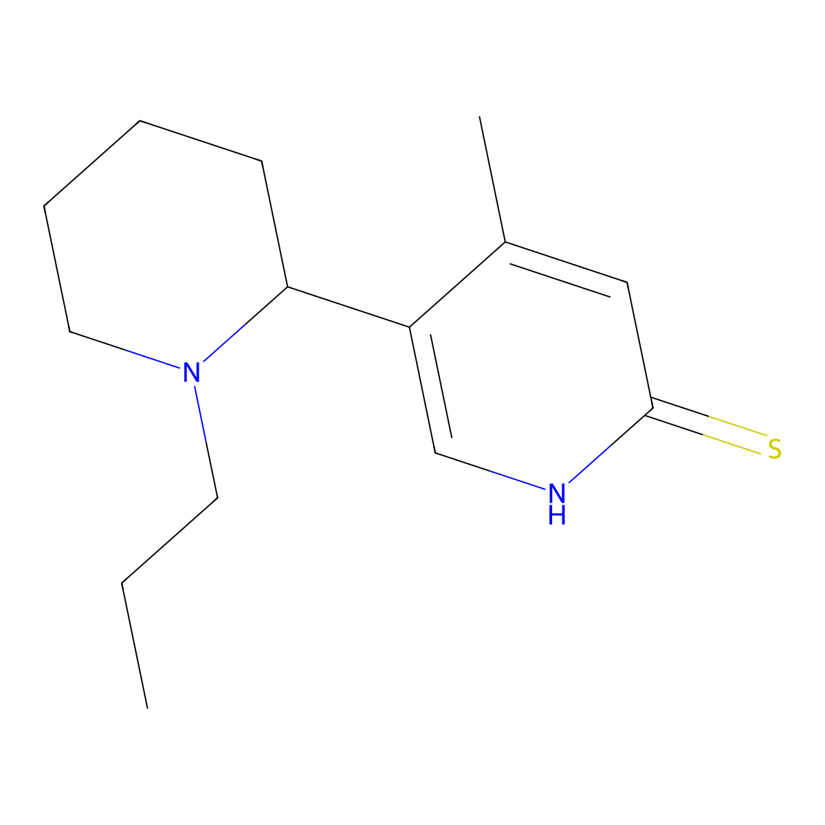 4-Methyl-5-(1-propylpiperidin-2-yl)pyridine-2(1H)-thione molecular structure, CAS 1352517-47-5