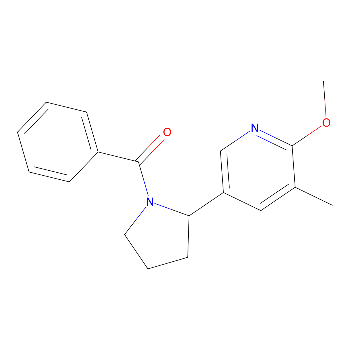 (2-(6-Methoxy-5-methylpyridin-3-yl)pyrrolidin-1-yl)(phenyl)methanone molecular structure, CAS 1352518-60-5
