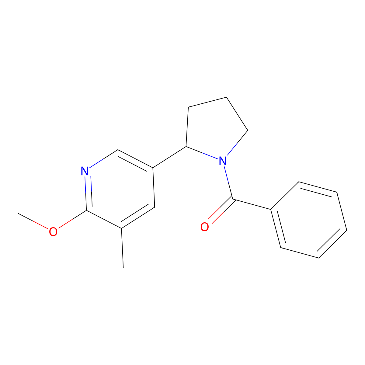 (2-(6-Methoxy-5-methylpyridin-3-yl)pyrrolidin-1-yl)(phenyl)methanone molecular structure, CAS 1352518-60-5