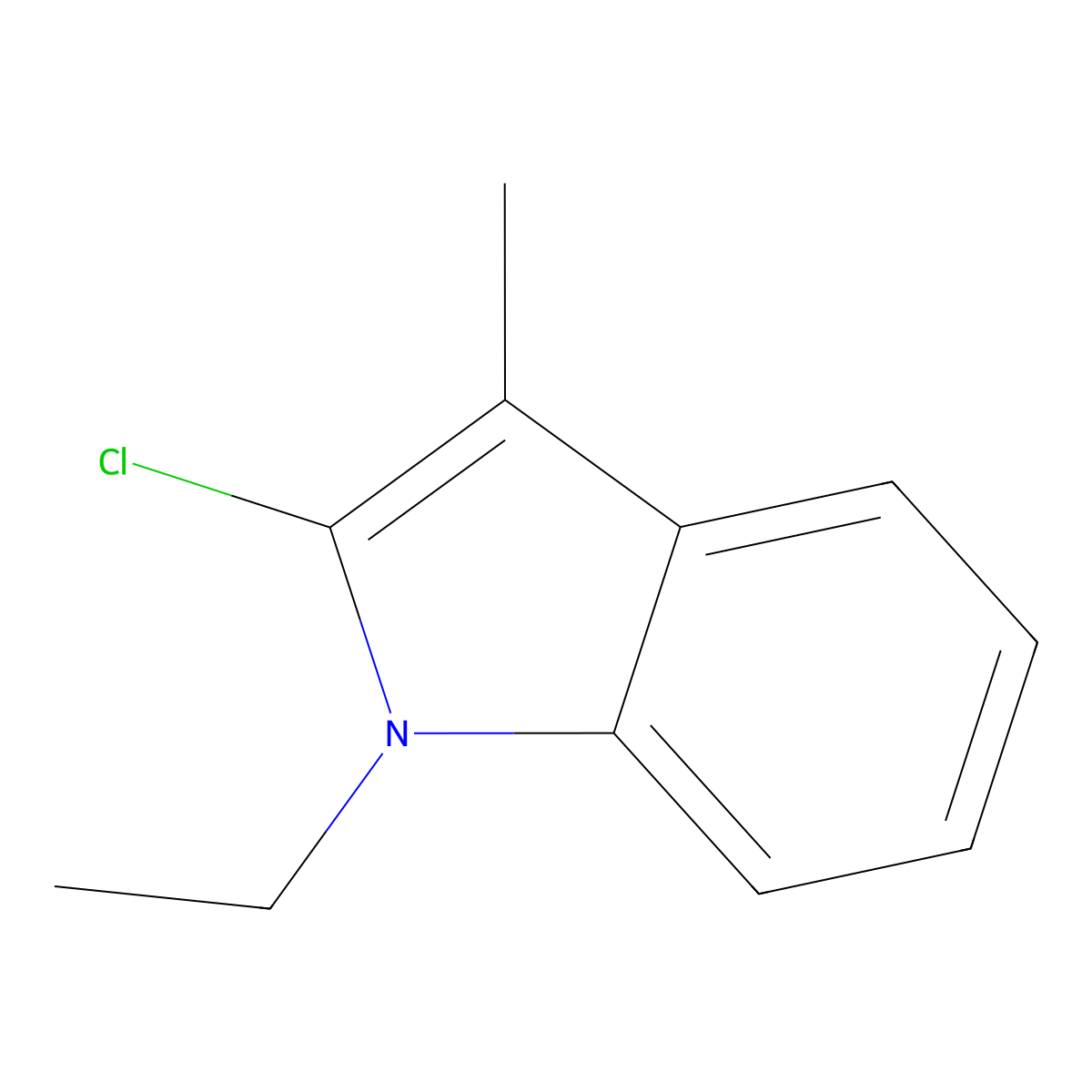 2-Chloro-1-ethyl-3-methyl-1H-indole molecular structure, CAS 1352519-90-4