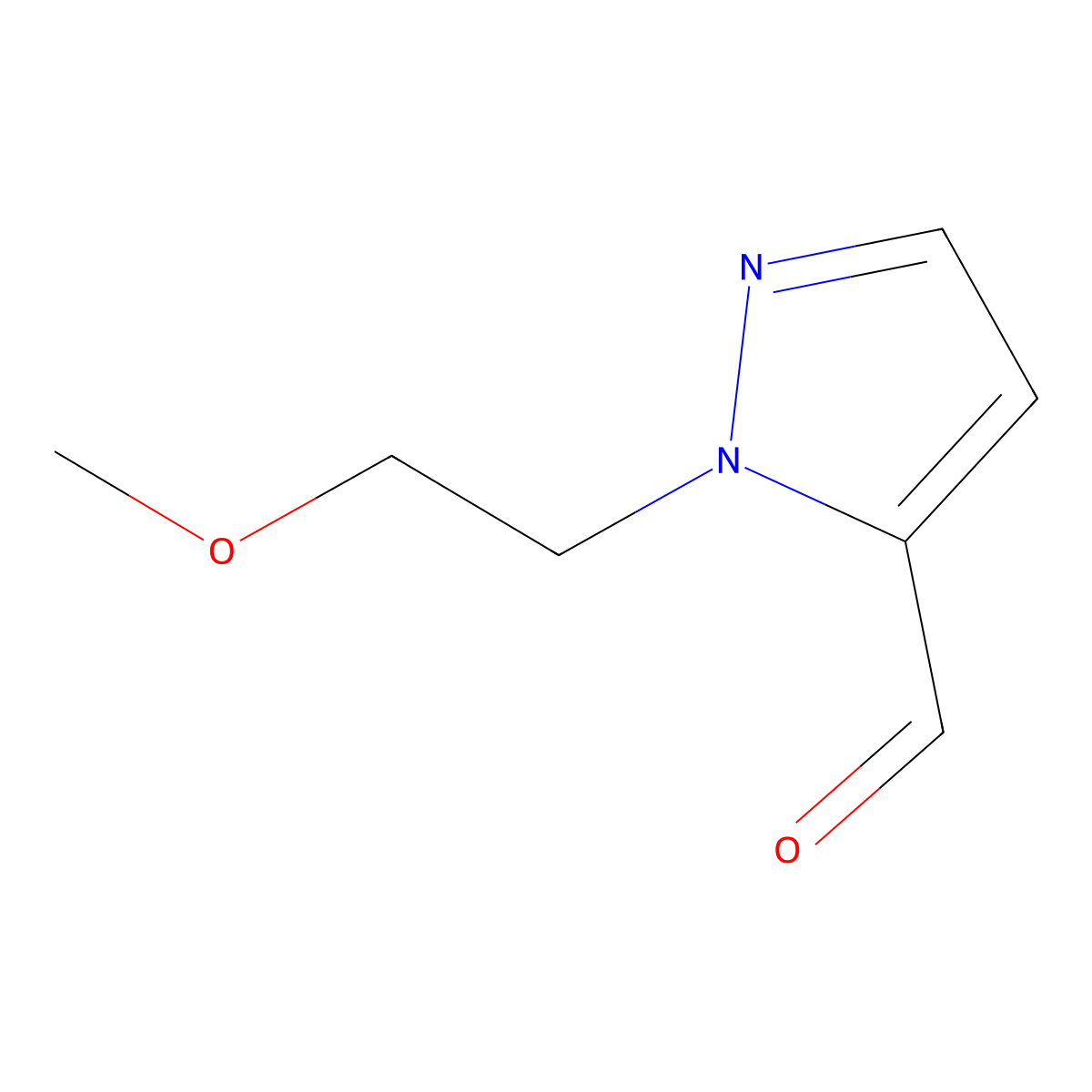 1-(2-Methoxyethyl)-1H-pyrazole-5-carbaldehyde molecular structure, CAS 1352519-93-7