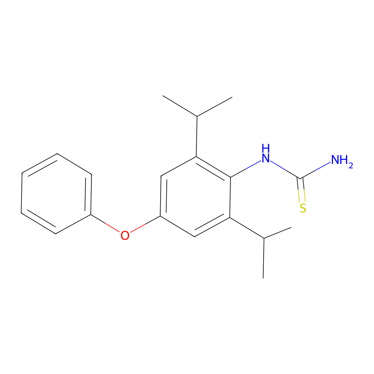 N-[2,6-Bis(1-methylethyl)-4-phenoxyphenyl]thiourea molecular structure, CAS 135252-10-7