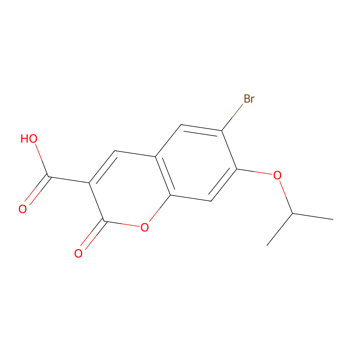 6-Bromo-7-isopropoxy-2-oxo-2H-chromene-3-carboxylic acid molecular structure, CAS 1352520-08-1