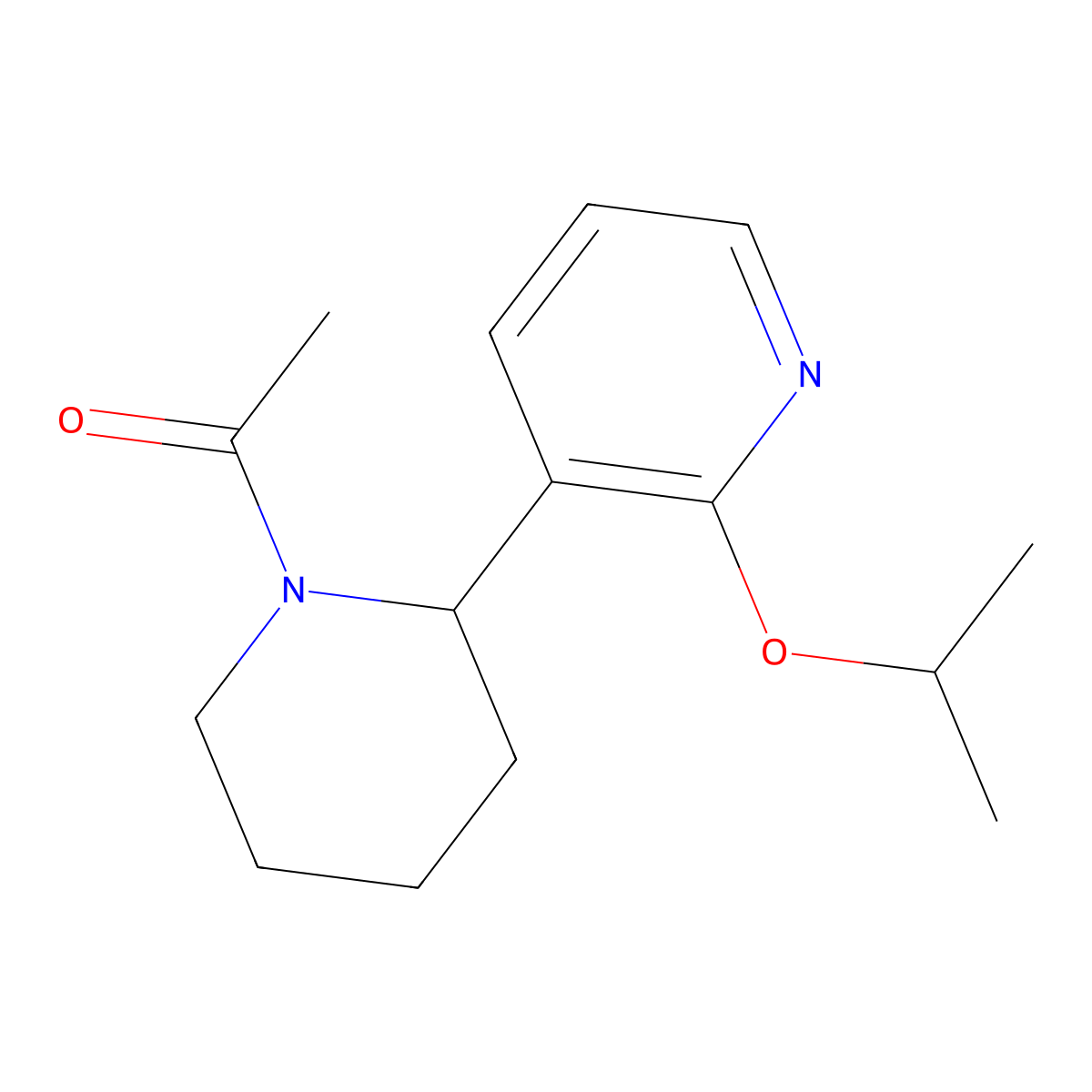1-(2-(2-Isopropoxypyridin-3-yl)piperidin-1-yl)ethanone molecular structure, CAS 1352520-30-9