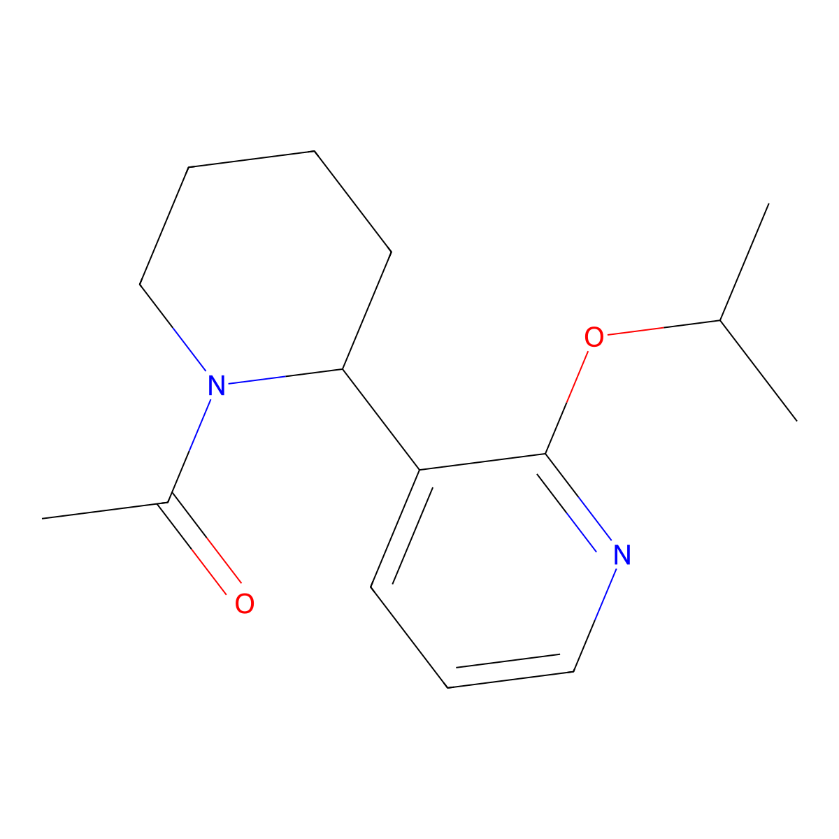 1-(2-(2-Isopropoxypyridin-3-yl)piperidin-1-yl)ethanone molecular structure, CAS 1352520-30-9