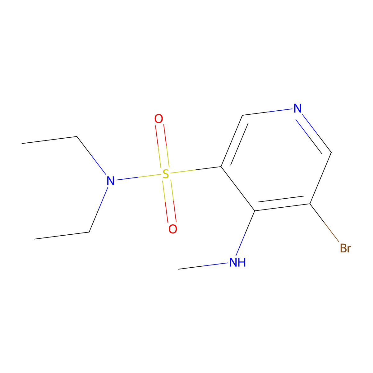 5-Bromo-N,N-diethyl-4-(methylamino)pyridine-3-sulfonamide molecular structure, CAS 1352522-17-8