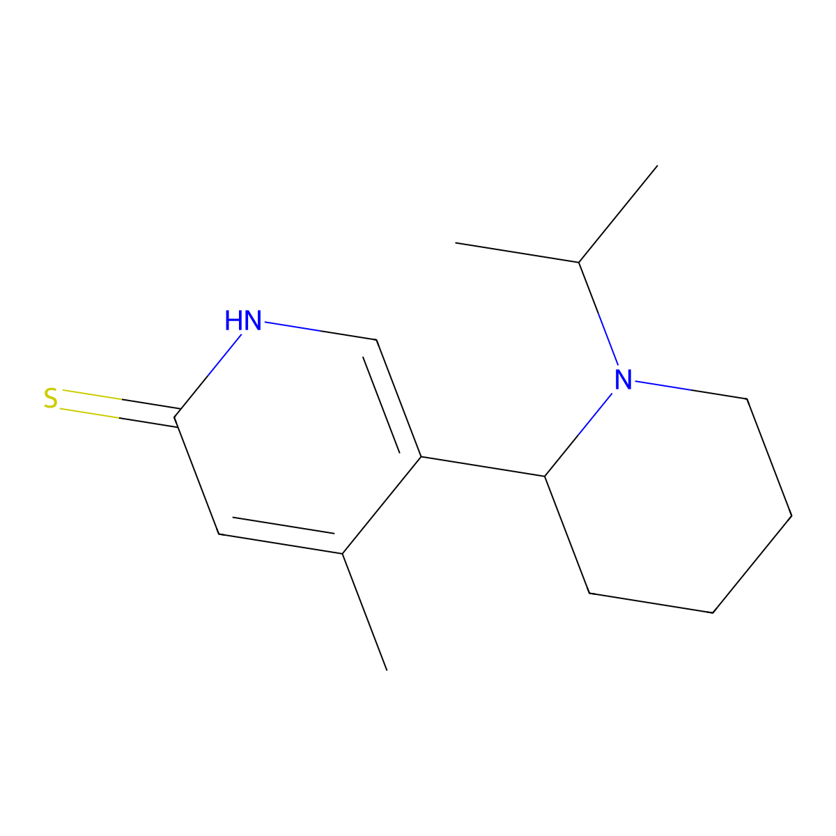 5-(1-Isopropylpiperidin-2-yl)-4-methylpyridine-2(1H)-thione molecular structure, CAS 1352522-39-4