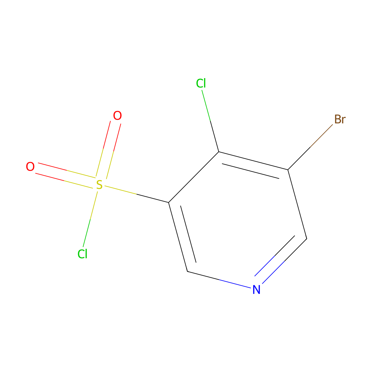 5-Bromo-4-chloropyridine-3-sulfonyl chloride molecular structure, CAS 1352522-70-3