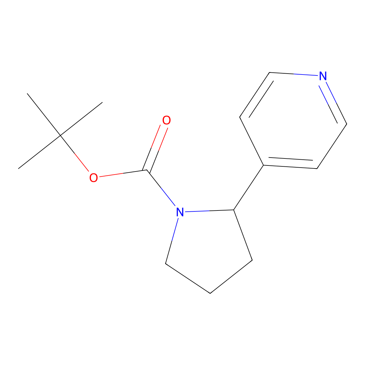 tert-Butyl 2-(pyridin-4-yl)pyrrolidine-1-carboxylate molecular structure, CAS 1352523-17-1