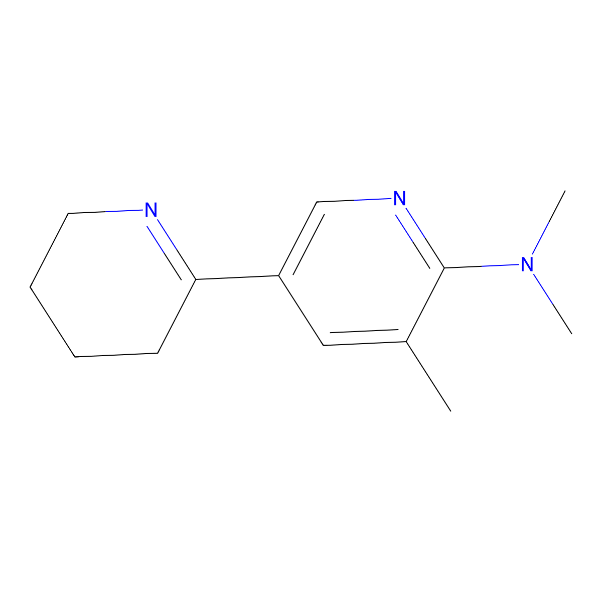 N,N,5'-Trimethyl-3,4,5,6-tetrahydro-[2,3'-bipyridin]-6'-amine molecular structure, CAS 1352523-39-7