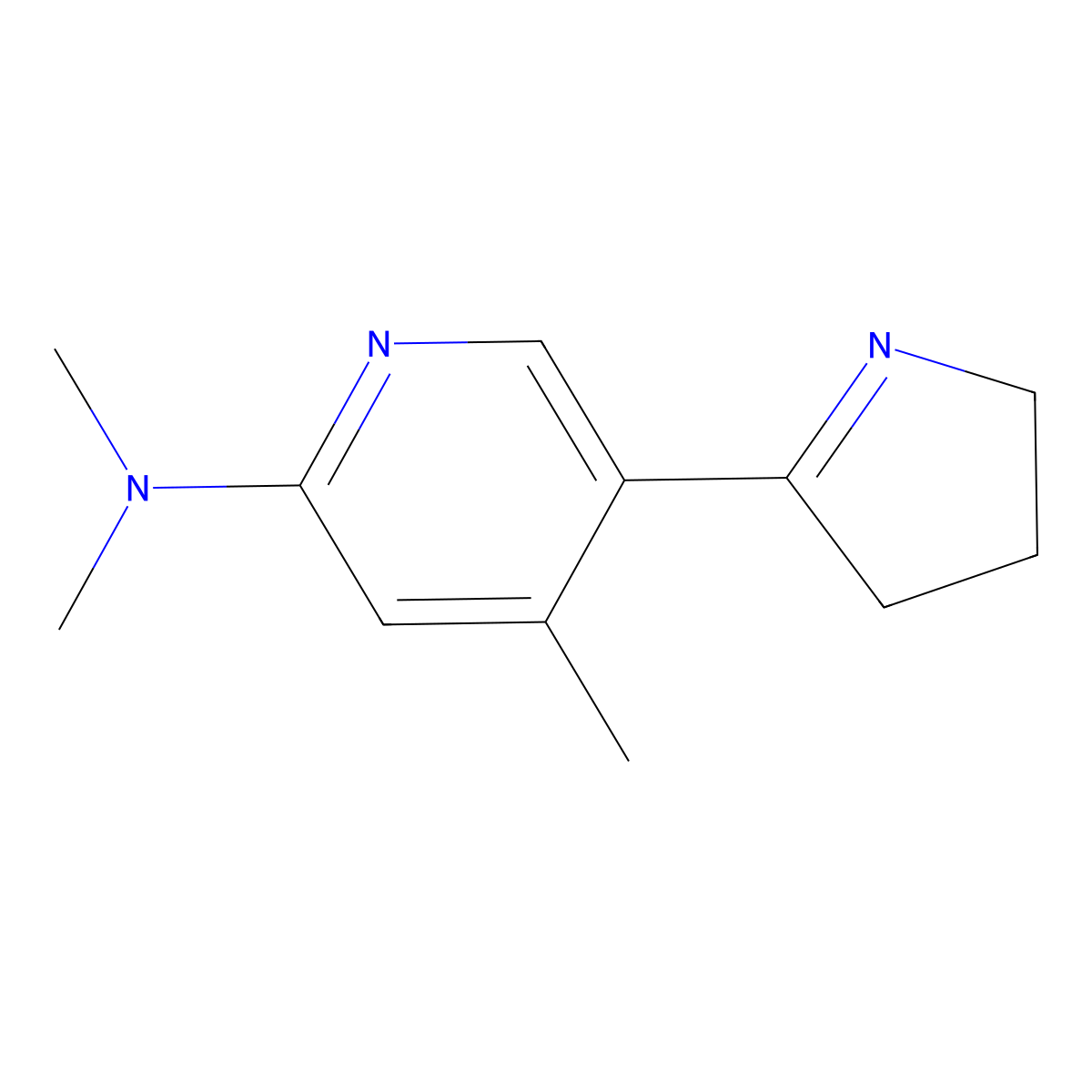 5-(3,4-Dihydro-2H-pyrrol-5-yl)-N,N,4-trimethylpyridin-2-amine molecular structure, CAS 1352523-47-7