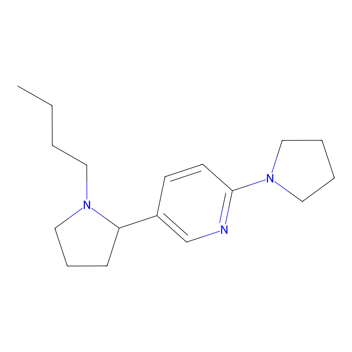 5-(1-Butylpyrrolidin-2-yl)-2-(pyrrolidin-1-yl)pyridine molecular structure, CAS 1352523-56-8