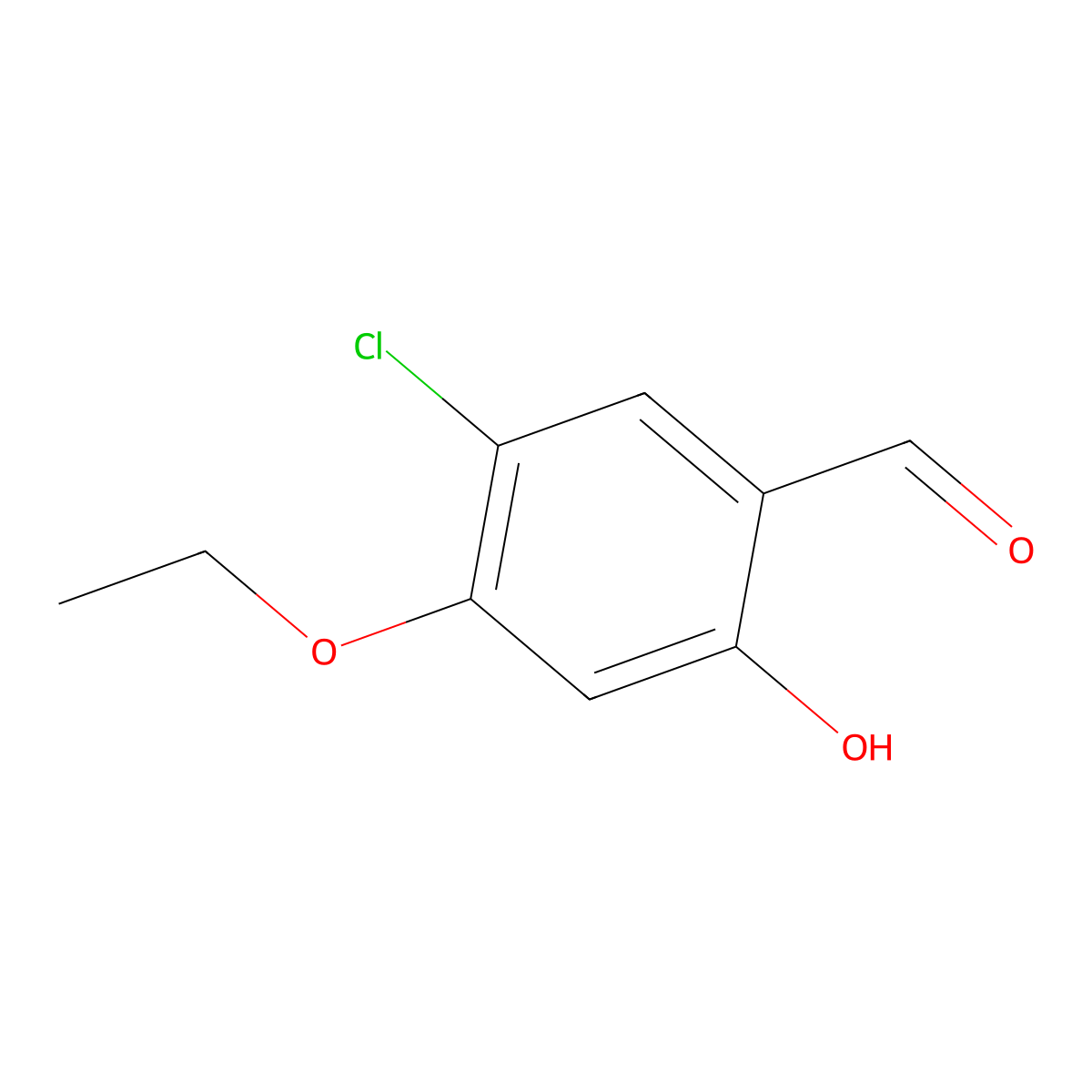 5-Chloro-4-ethoxy-2-hydroxybenzaldehyde molecular structure, CAS 1352524-09-4