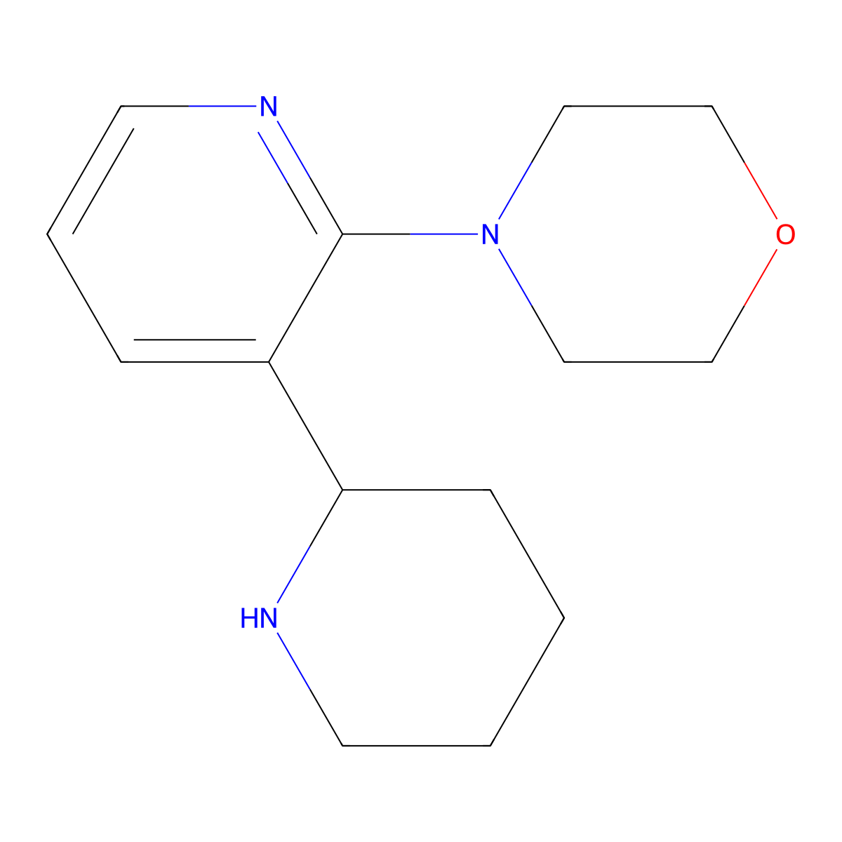 4-(3-(Piperidin-2-yl)pyridin-2-yl)morpholine molecular structure, CAS 1352524-46-9