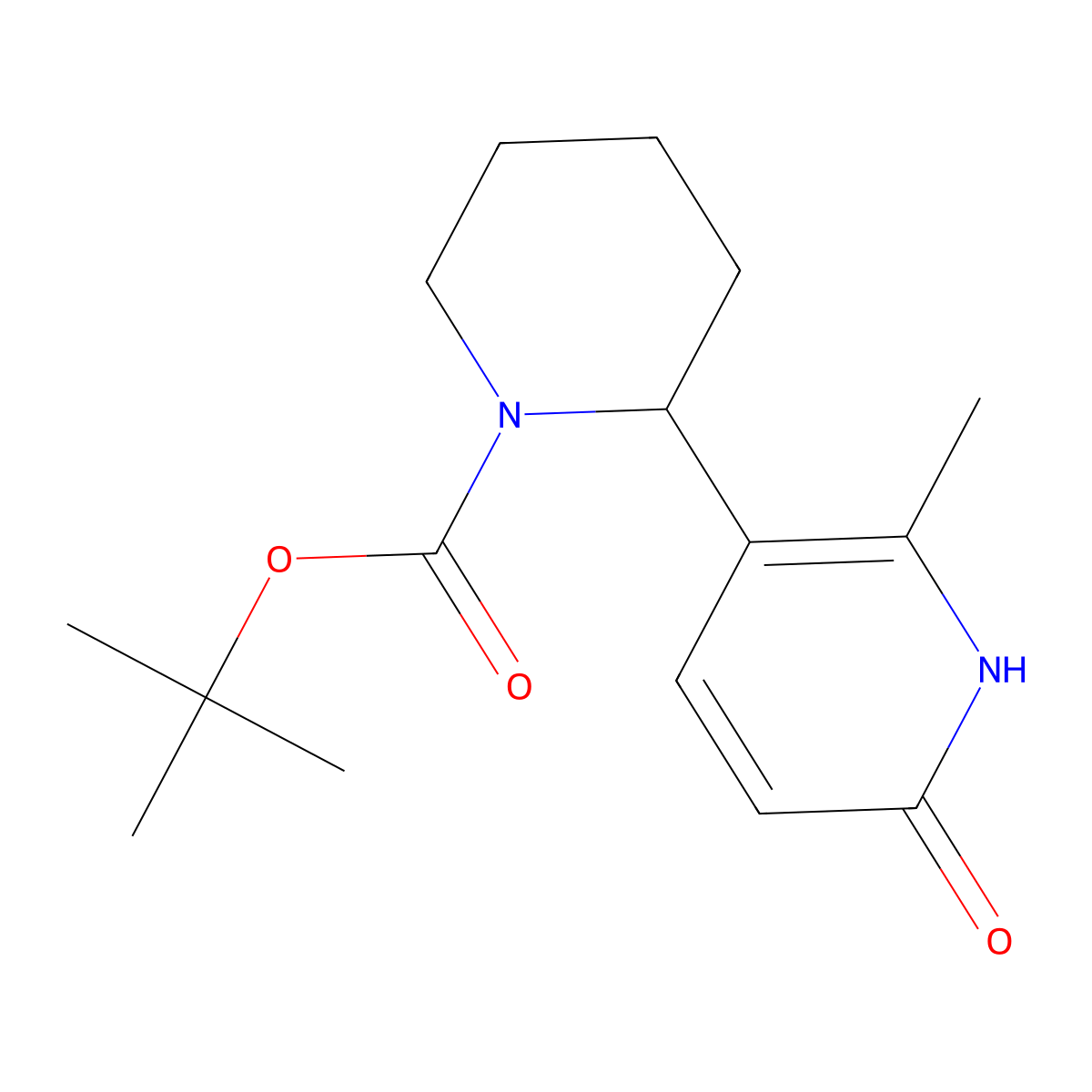 tert-Butyl 2-(6-hydroxy-2-methylpyridin-3-yl)piperidine-1-carboxylate molecular structure, CAS 1352524-53-8