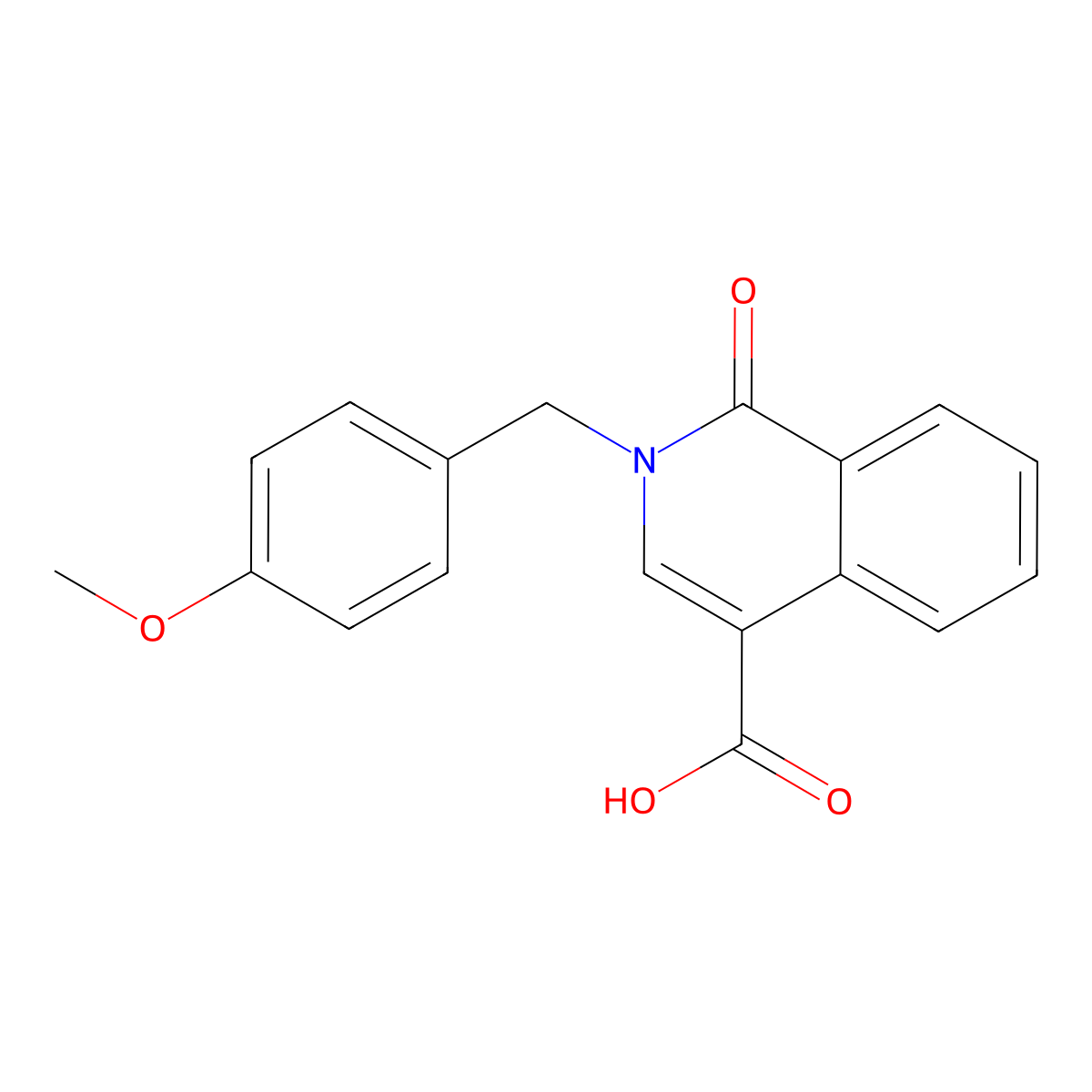 2-(4-Methoxybenzyl)-1-oxo-1,2-dihydroisoquinoline-4-carboxylic acid molecular structure, CAS 1352524-58-3