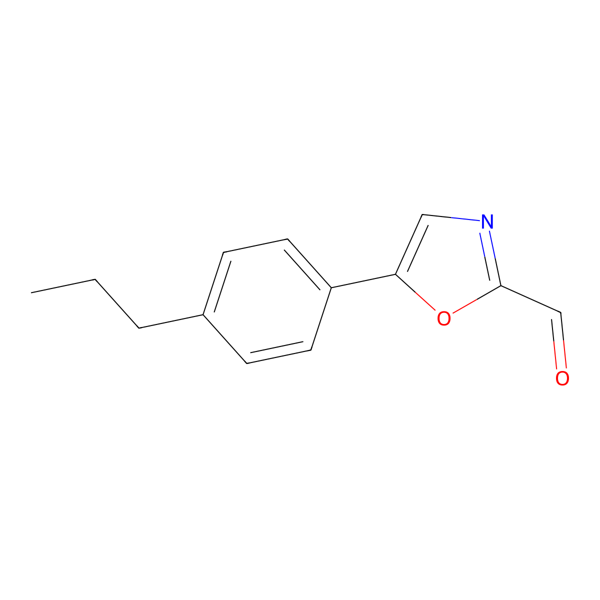 5-(4-Propylphenyl)oxazole-2-carbaldehyde molecular structure, CAS 1352524-65-2