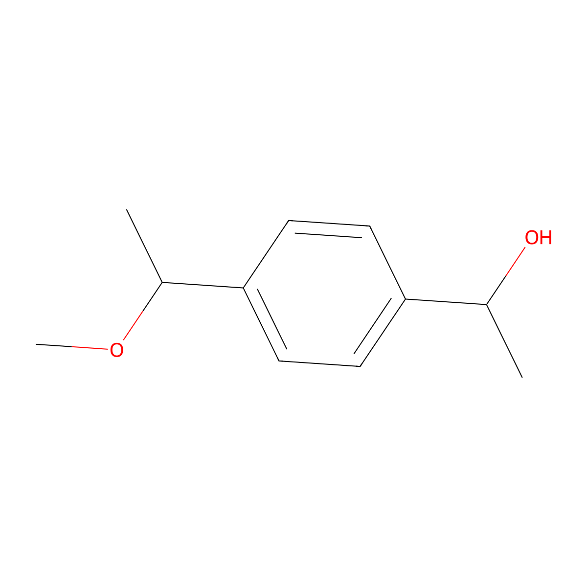 4-(1-Methoxyethyl)-|A-methylbenzenemethanol molecular structure, CAS 1352525-02-0