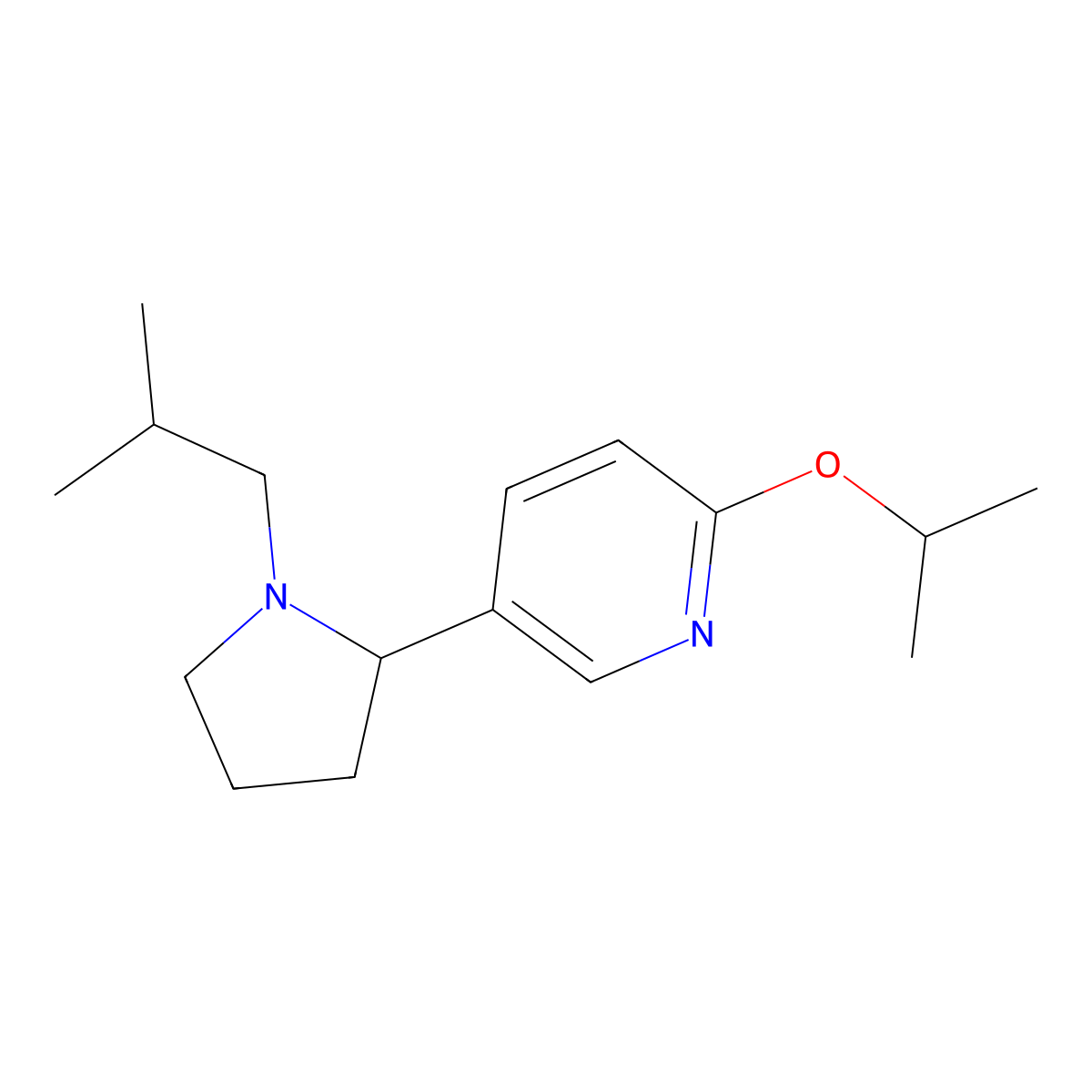 5-(1-Isobutylpyrrolidin-2-yl)-2-isopropoxypyridine molecular structure, CAS 1352525-15-5