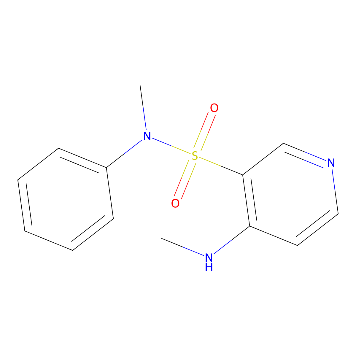 N-methyl-4-(methylamino)-N-phenylpyridine-3-sulfonamide molecular structure, CAS 1352525-40-6