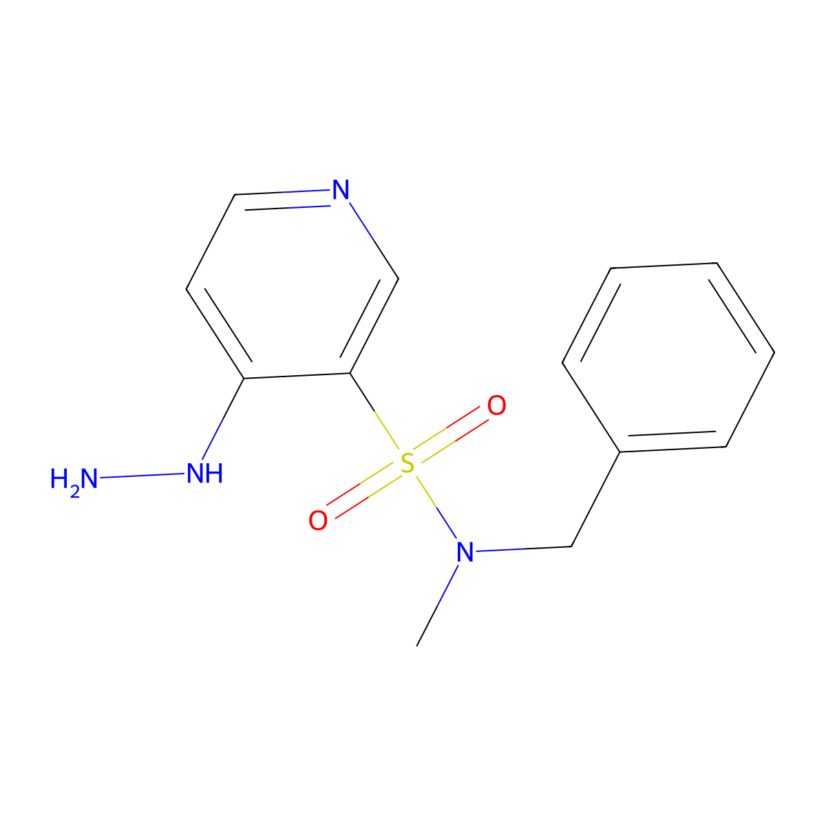N-benzyl-4-hydrazinyl-N-methylpyridine-3-sulfonamide molecular structure, CAS 1352525-45-1