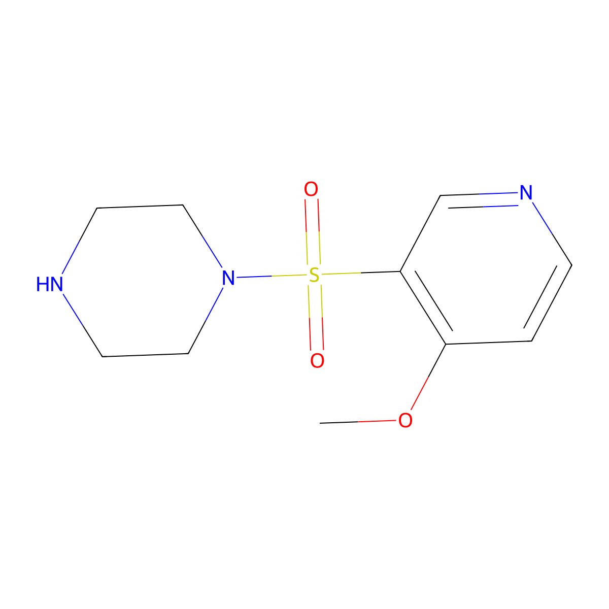 1-((4-Methoxypyridin-3-yl)sulfonyl)piperazine molecular structure, CAS 1352525-55-3