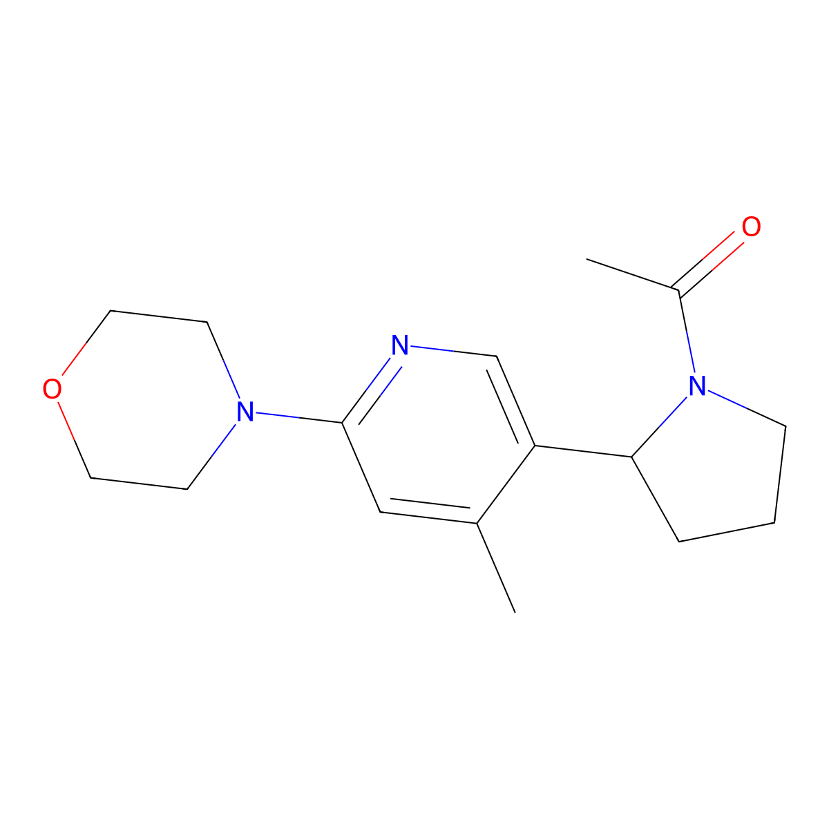 1-(2-(4-Methyl-6-morpholinopyridin-3-yl)pyrrolidin-1-yl)ethanone molecular structure, CAS 1352525-79-1