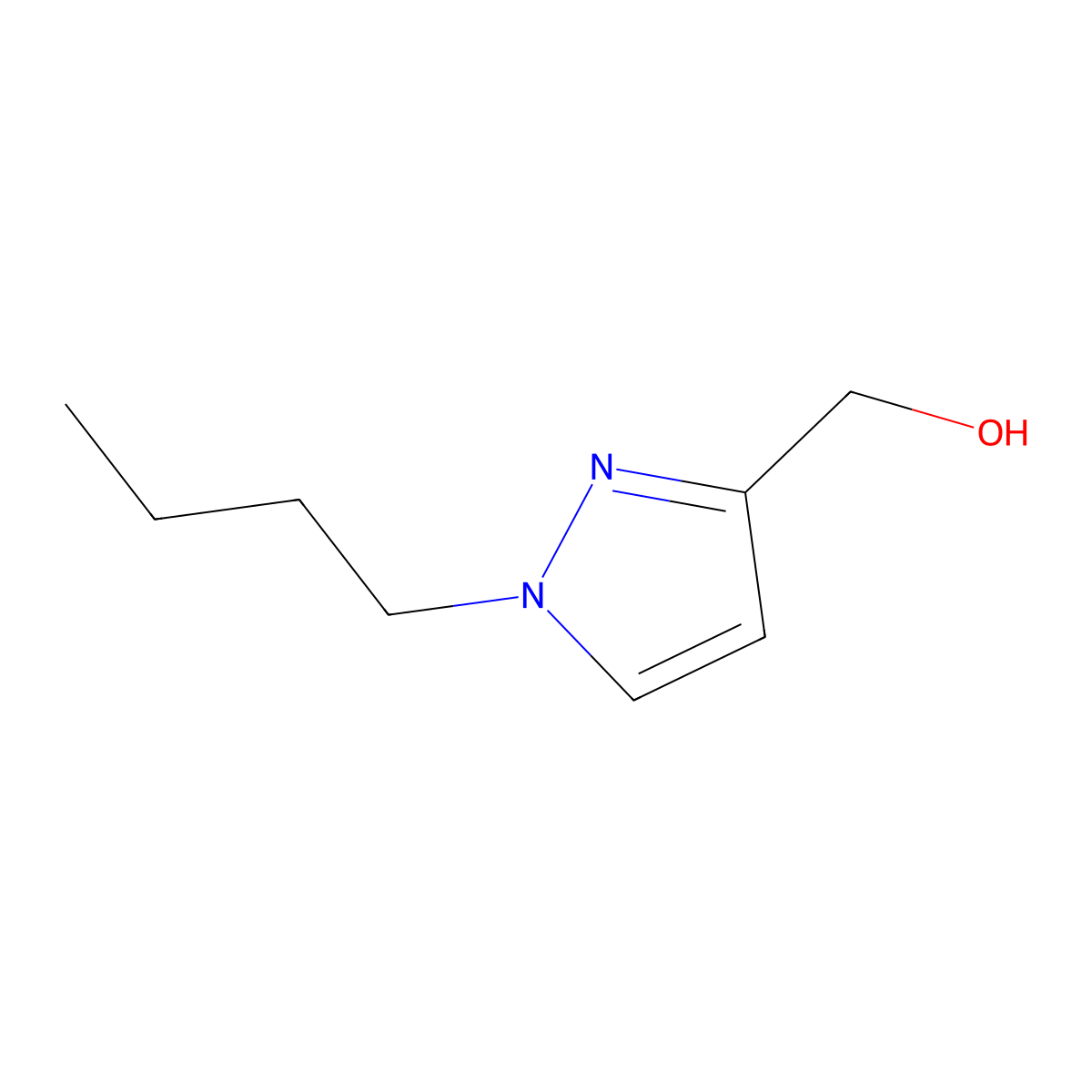 (1-Butyl-1H-pyrazol-3-yl)methanol molecular structure, CAS 1352526-45-4