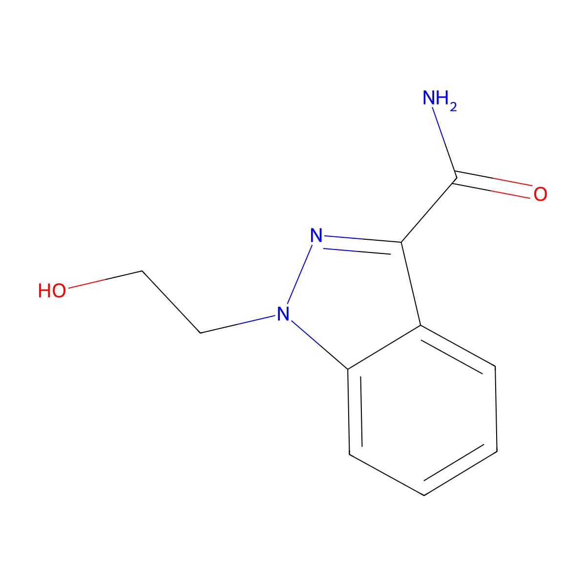 1-(2-Hydroxyethyl)indazole-3-carboxamide molecular structure, CAS 1352526-49-8
