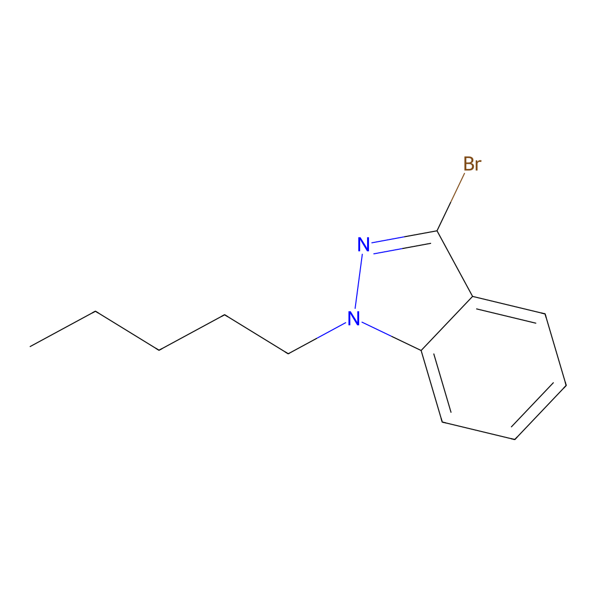3-Bromo-1-pentyl-1H-indazole molecular structure, CAS 1352526-56-7