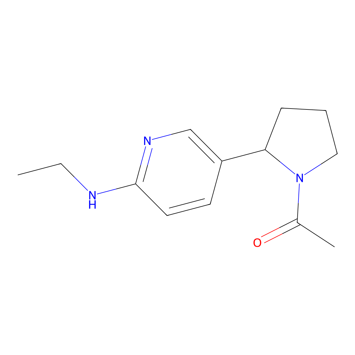 1-(2-(6-(Ethylamino)pyridin-3-yl)pyrrolidin-1-yl)ethanone molecular structure, CAS 1352527-23-1
