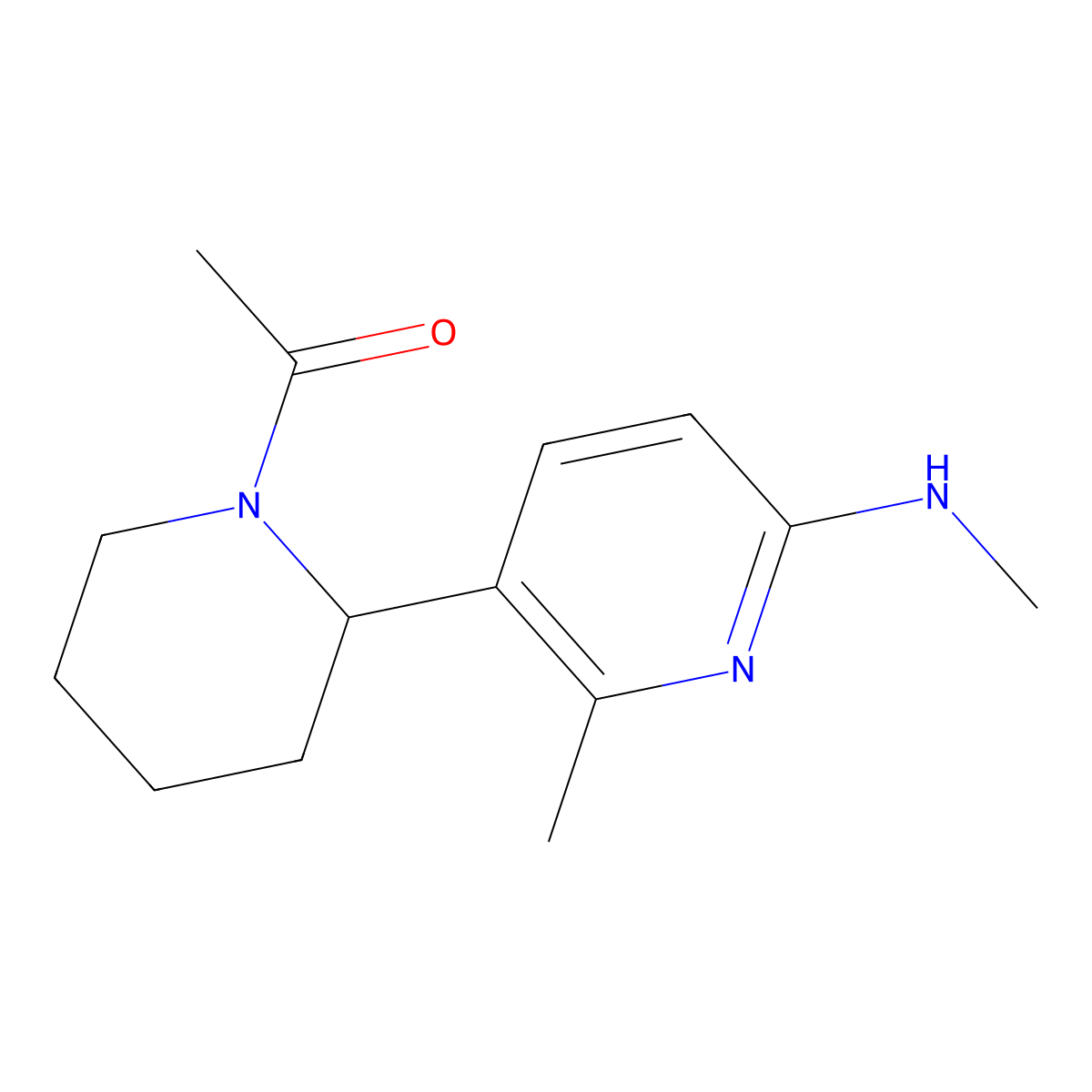 1-(2-(2-Methyl-6-(methylamino)pyridin-3-yl)piperidin-1-yl)ethanone molecular structure, CAS 1352527-76-4