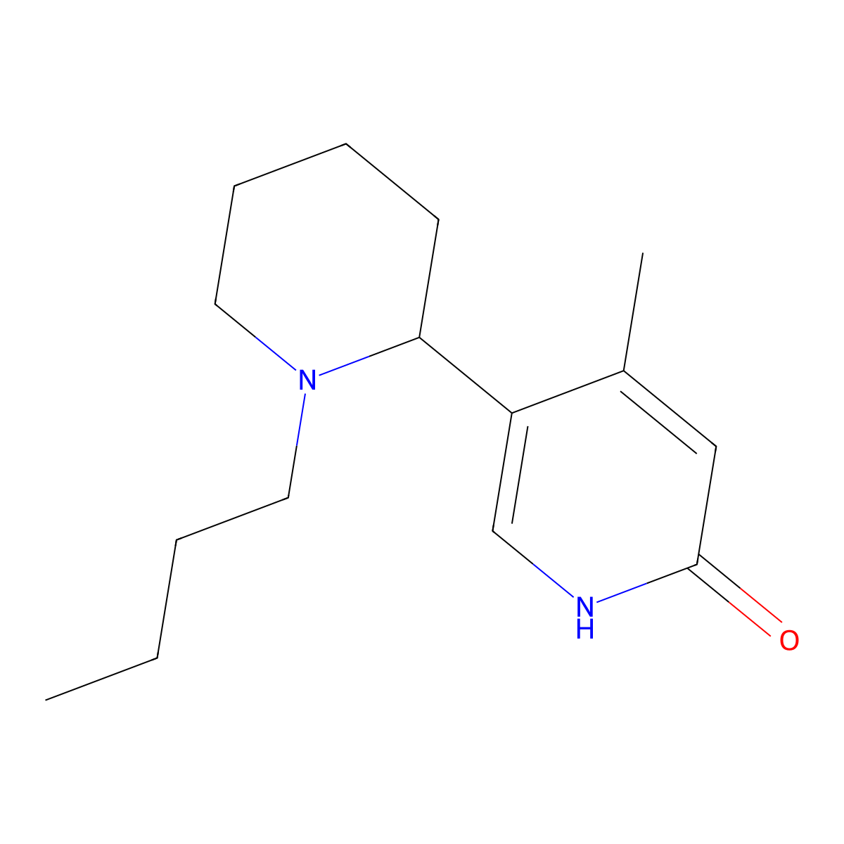 5-(1-Butylpiperidin-2-yl)-4-methylpyridin-2(1H)-one molecular structure, CAS 1352528-36-9