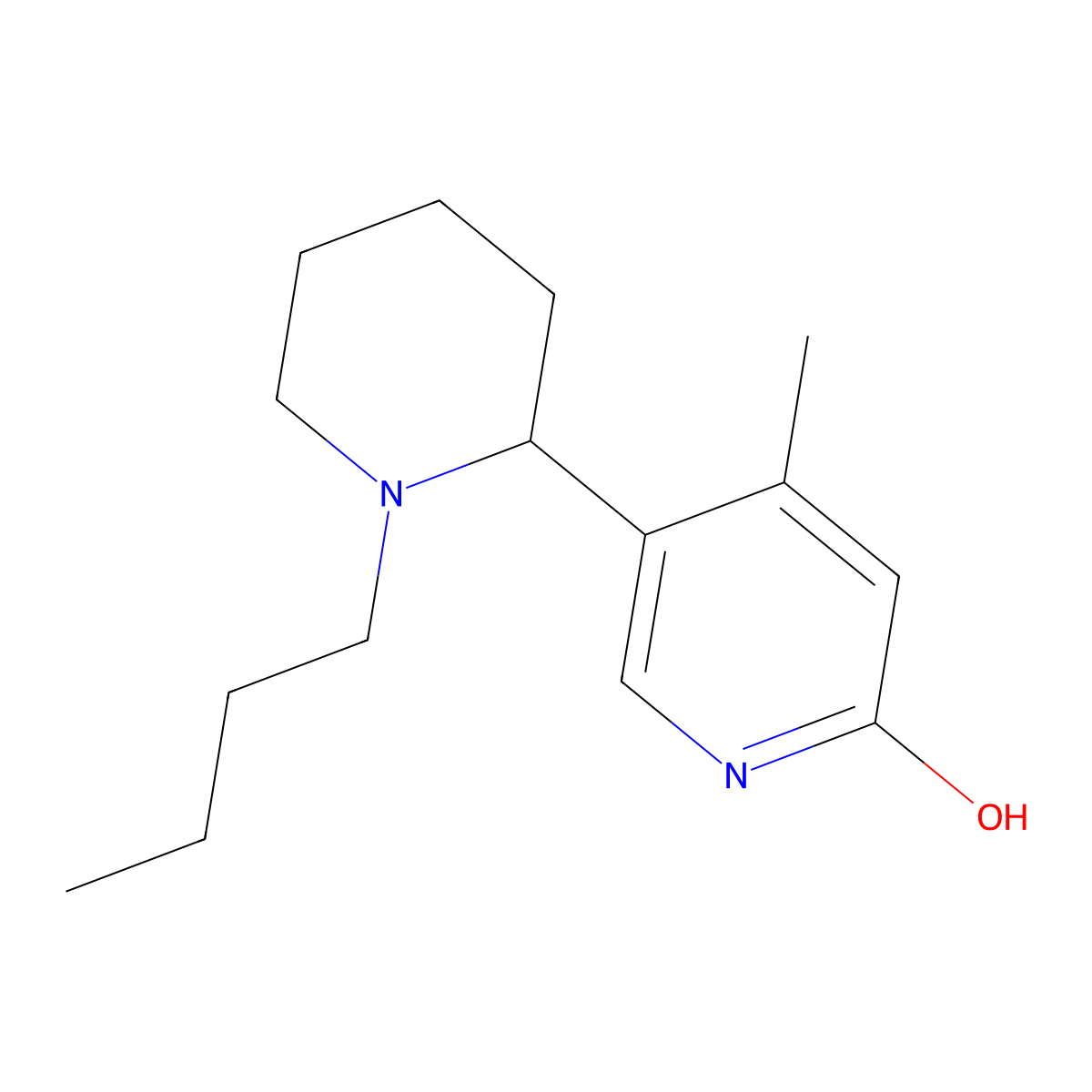 5-(1-Butylpiperidin-2-yl)-4-methylpyridin-2(1H)-one molecular structure, CAS 1352528-36-9