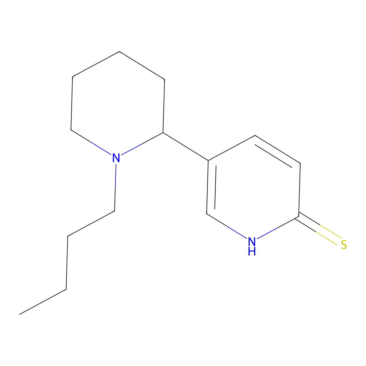 5-(1-Butylpiperidin-2-yl)pyridine-2(1H)-thione molecular structure, CAS 1352528-40-5