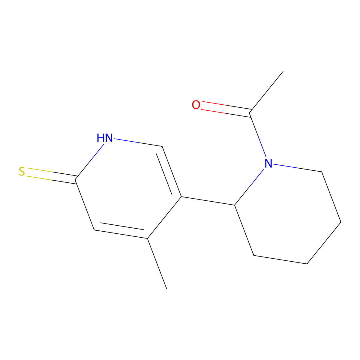1-(2-(6-Mercapto-4-methylpyridin-3-yl)piperidin-1-yl)ethanone molecular structure, CAS 1352528-60-9