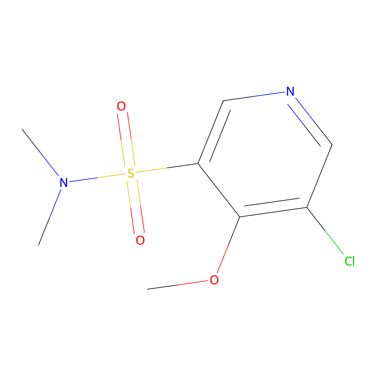 5-Chloro-4-methoxy-N,N-dimethylpyridine-3-sulfonamide molecular structure, CAS 1352528-74-5