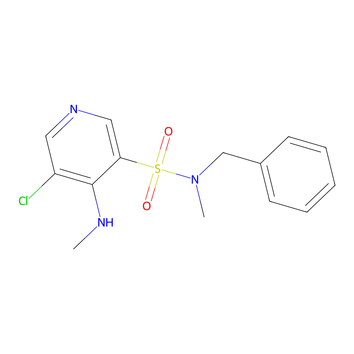 N-Benzyl-5-chloro-N-methyl-4-(methylamino)pyridine-3-sulfonamide molecular structure, CAS 1352528-87-0