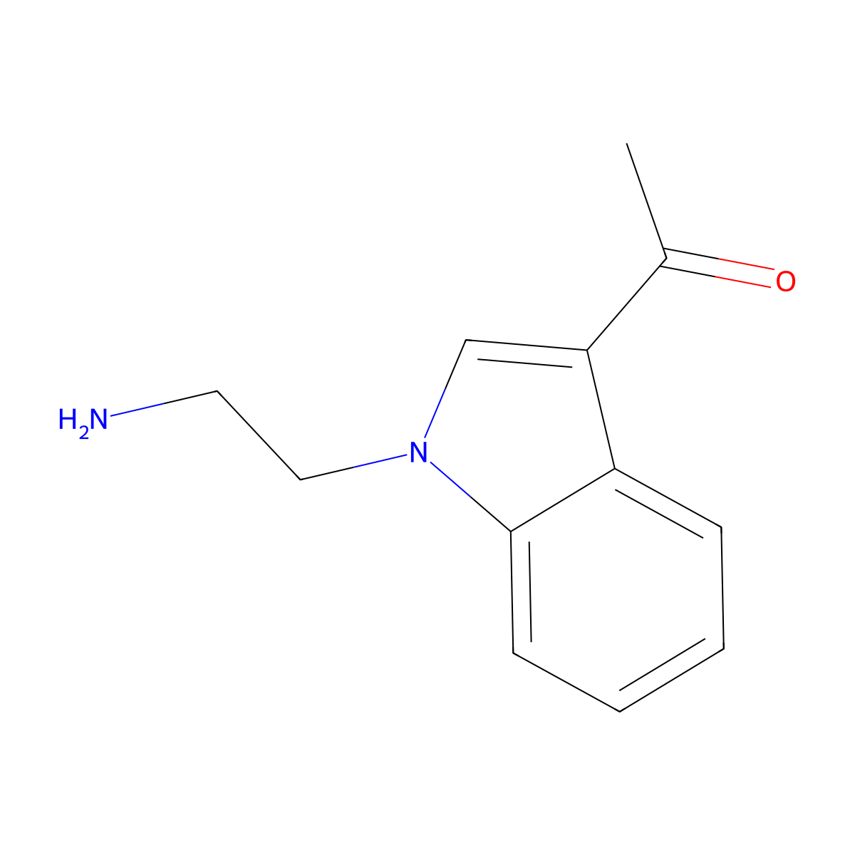 1-(1-(2-aminoethyl)-1H-indol-3-yl)ethanone molecular structure, CAS 1352529-49-7