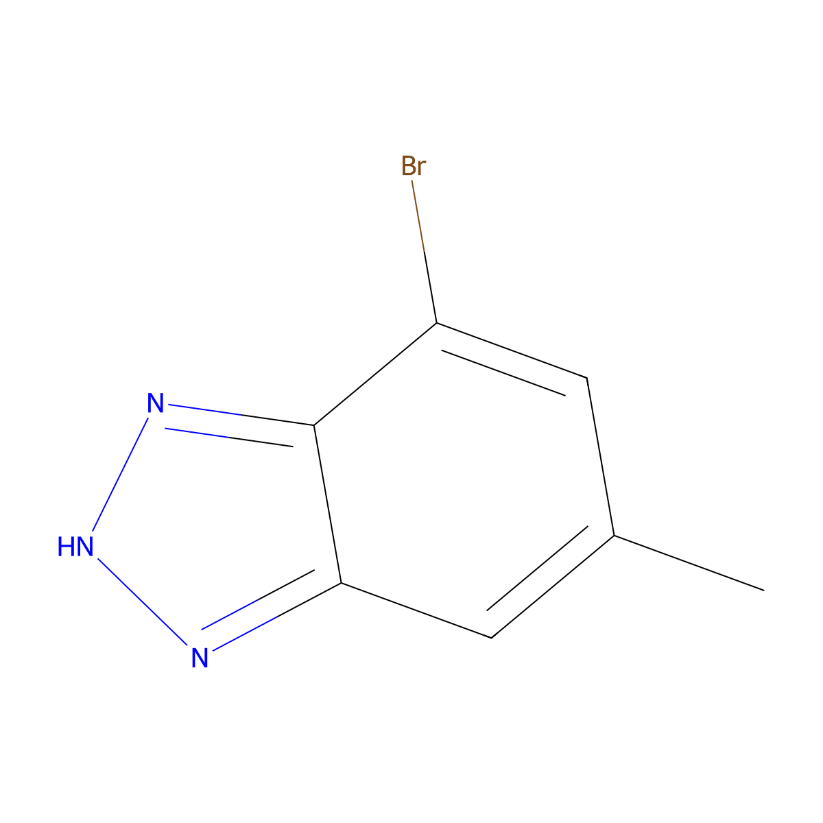 7-bromo-5-methyl-1H-1,2,3-benzotriazole molecular structure, CAS 1352530-58-5