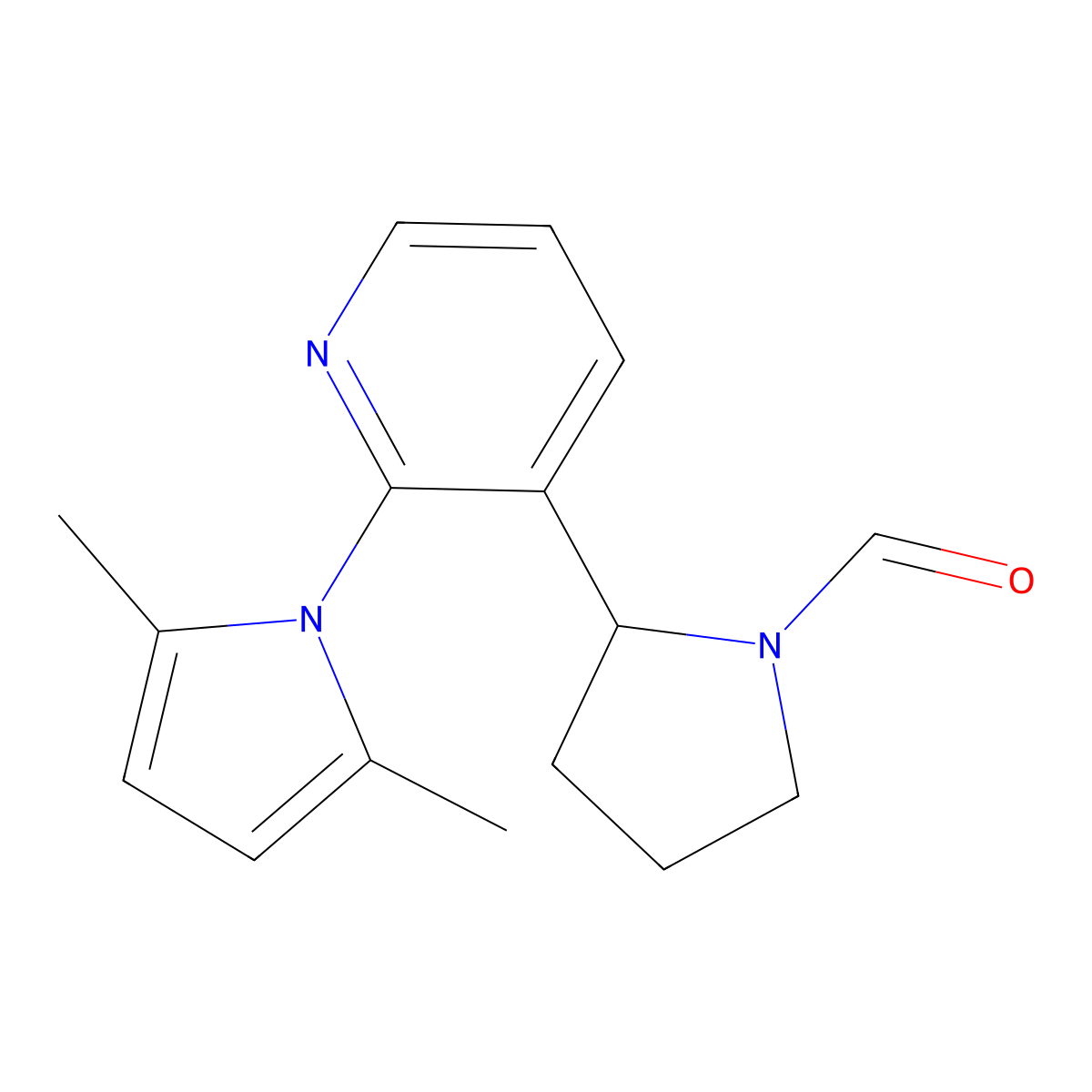 2-(2-(2,5-Dimethyl-1H-pyrrol-1-yl)pyridin-3-yl)pyrrolidine-1-carbaldehyde molecular structure, CAS 1352531-54-4