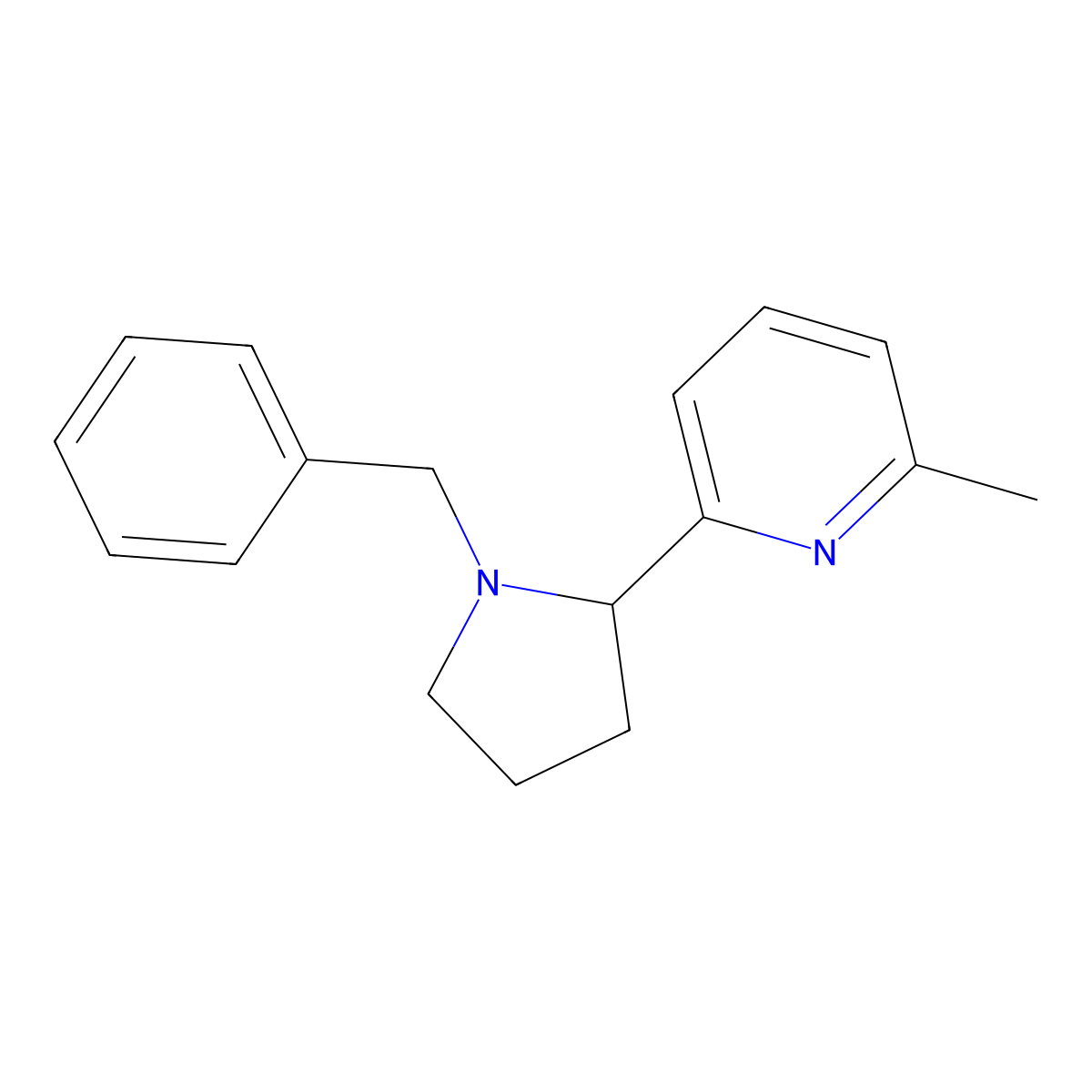 2-(1-Benzylpyrrolidin-2-yl)-6-methylpyridine molecular structure, CAS 1352531-78-2