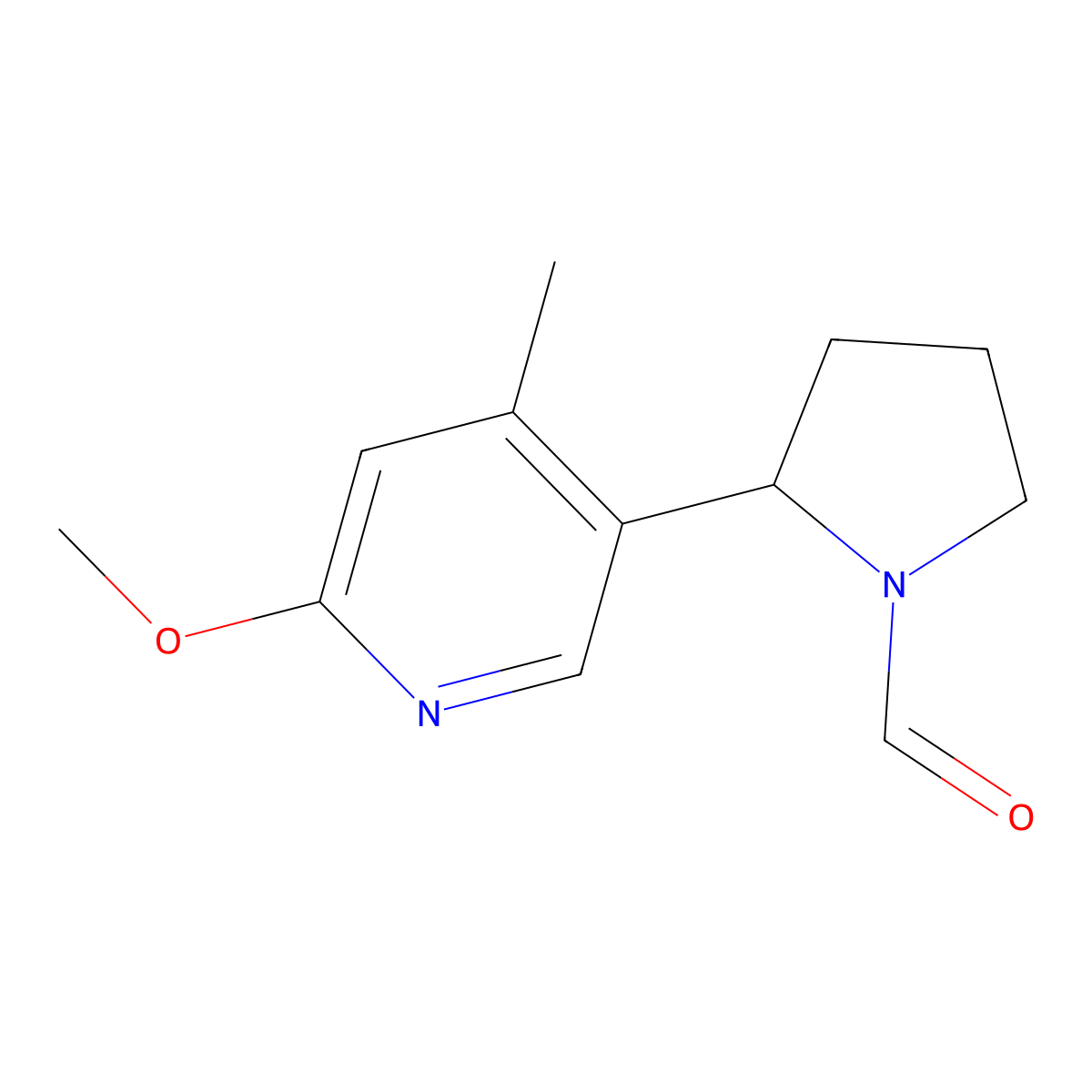 2-(6-Methoxy-4-methylpyridin-3-yl)pyrrolidine-1-carbaldehyde molecular structure, CAS 1352531-82-8