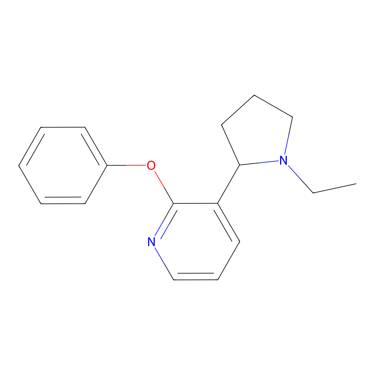 3-(1-Ethylpyrrolidin-2-yl)-2-phenoxypyridine molecular structure, CAS 1352532-04-7